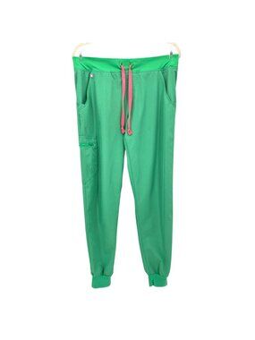 FIGS Womens Medium Pants Scrubs High Waisted Zamora Jogger Scrub Pants Green